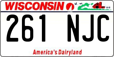 WI license plate 261NJC