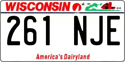 WI license plate 261NJE