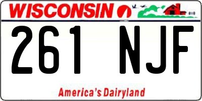 WI license plate 261NJF