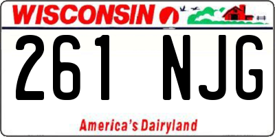 WI license plate 261NJG