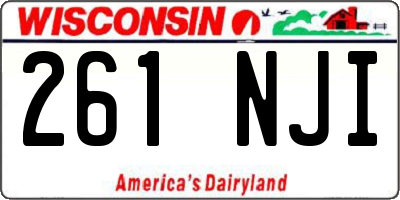 WI license plate 261NJI
