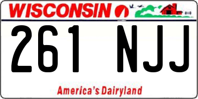 WI license plate 261NJJ