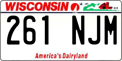 WI license plate 261NJM