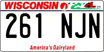 WI license plate 261NJN