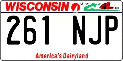 WI license plate 261NJP