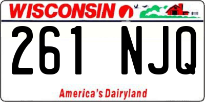 WI license plate 261NJQ