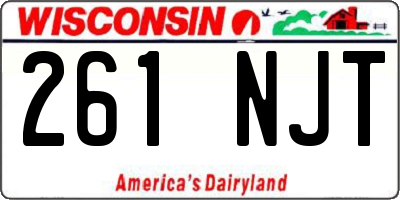 WI license plate 261NJT