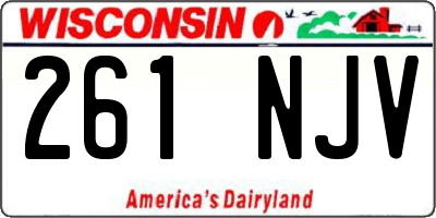 WI license plate 261NJV