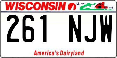 WI license plate 261NJW