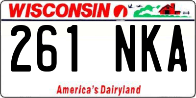 WI license plate 261NKA