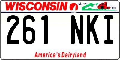 WI license plate 261NKI