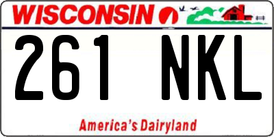 WI license plate 261NKL