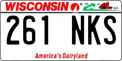 WI license plate 261NKS