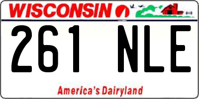 WI license plate 261NLE