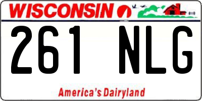 WI license plate 261NLG