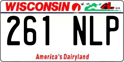 WI license plate 261NLP