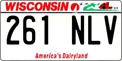 WI license plate 261NLV