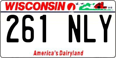 WI license plate 261NLY