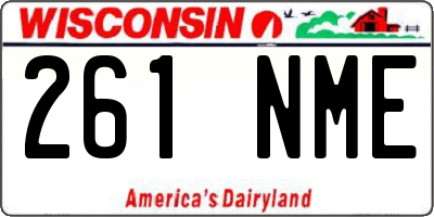 WI license plate 261NME