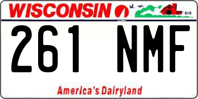 WI license plate 261NMF