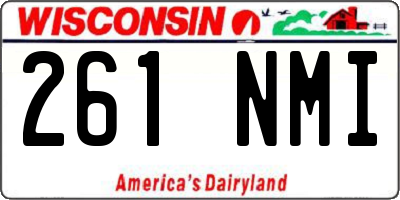 WI license plate 261NMI