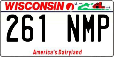 WI license plate 261NMP