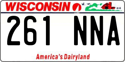 WI license plate 261NNA