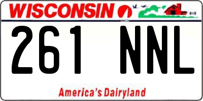 WI license plate 261NNL