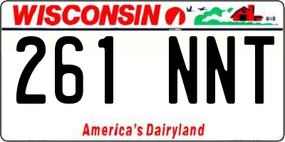 WI license plate 261NNT