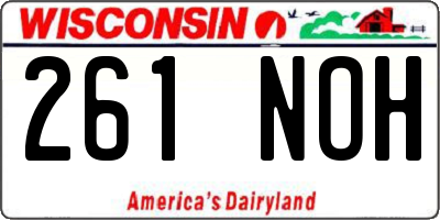 WI license plate 261NOH