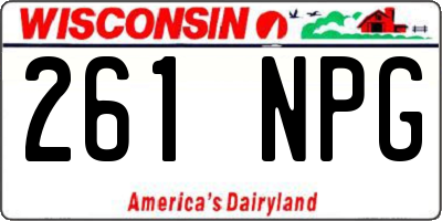 WI license plate 261NPG