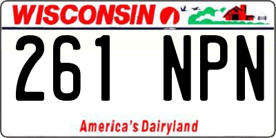 WI license plate 261NPN