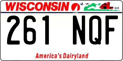 WI license plate 261NQF