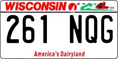 WI license plate 261NQG