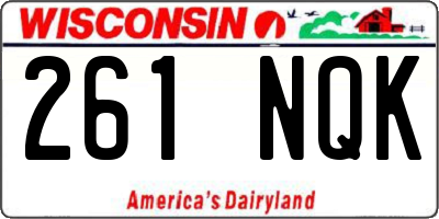 WI license plate 261NQK