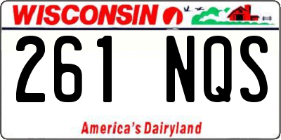 WI license plate 261NQS