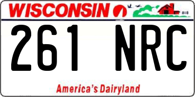 WI license plate 261NRC