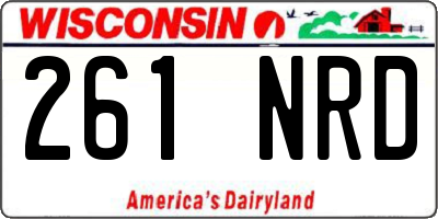 WI license plate 261NRD