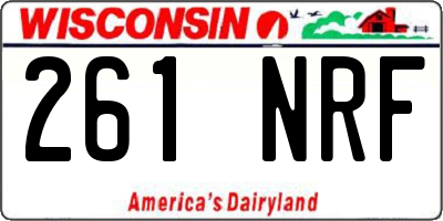WI license plate 261NRF