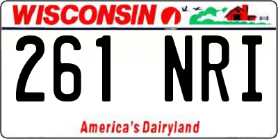 WI license plate 261NRI