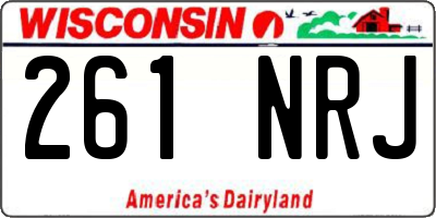 WI license plate 261NRJ