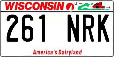 WI license plate 261NRK