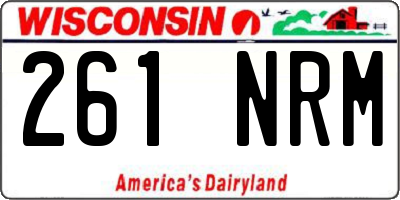 WI license plate 261NRM