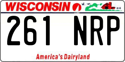 WI license plate 261NRP