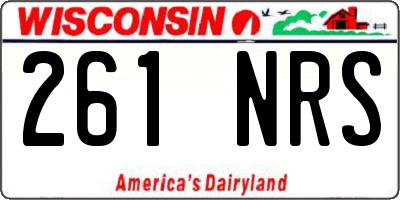 WI license plate 261NRS