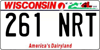 WI license plate 261NRT