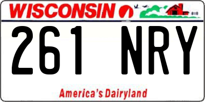 WI license plate 261NRY