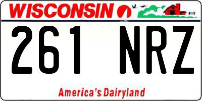 WI license plate 261NRZ