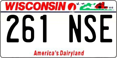 WI license plate 261NSE