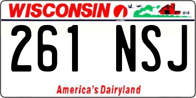 WI license plate 261NSJ